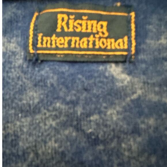 Rising International Blue Embroidered Zip Front Vest Top Size L (Measure… - Picture 3 of 6